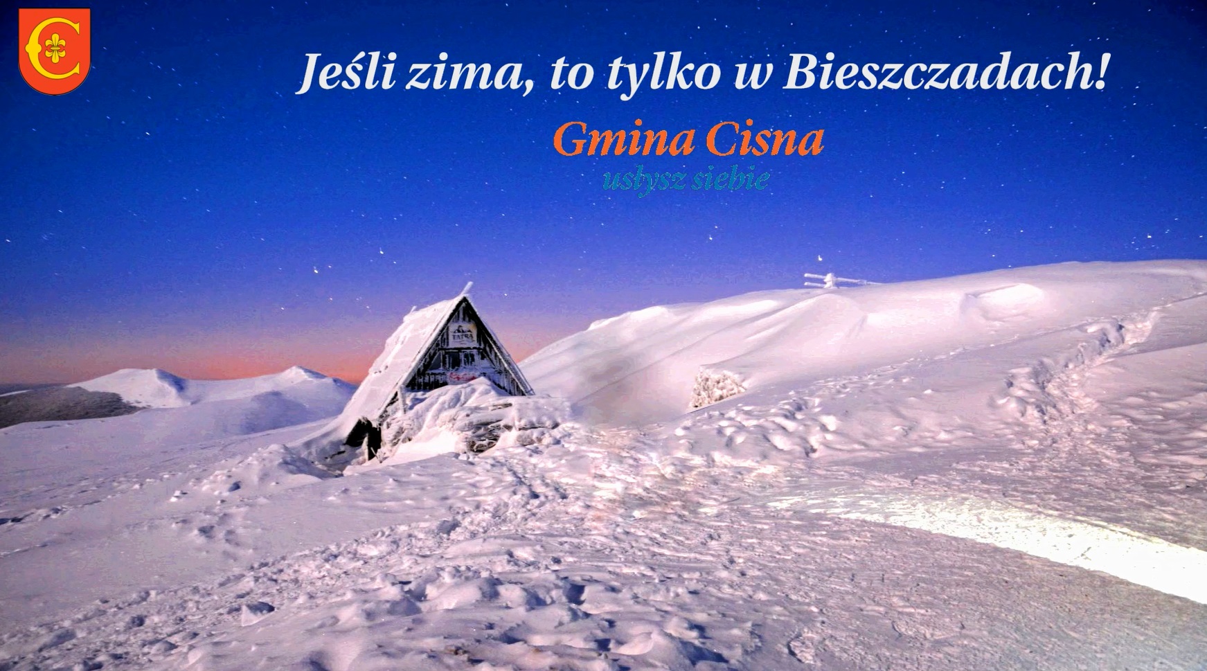 Zima w Bieszczadach Gmina Cisna