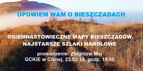 plakat z zaproszeniem na spotkanie ze Zbigniewem Majem